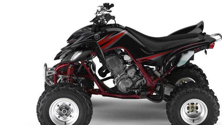 Yamaha 660 Raptor In Black Side Pose On White Background